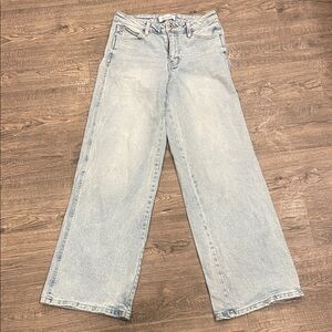 Re Generation by Celebrity Pink Light Wash High Rise, Wide Leg, Baggy Jeans